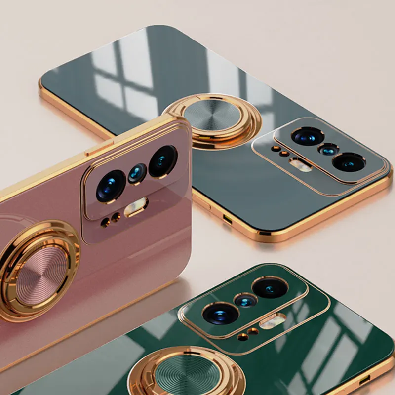 

Силиконовый чехол с кольцом-держателем для Xiaomi 11 Lite 5G Ultra Mi 11T Pro 10T Redmi Note 10S Pro F2 POCO F3, мягкий чехол с рамкой