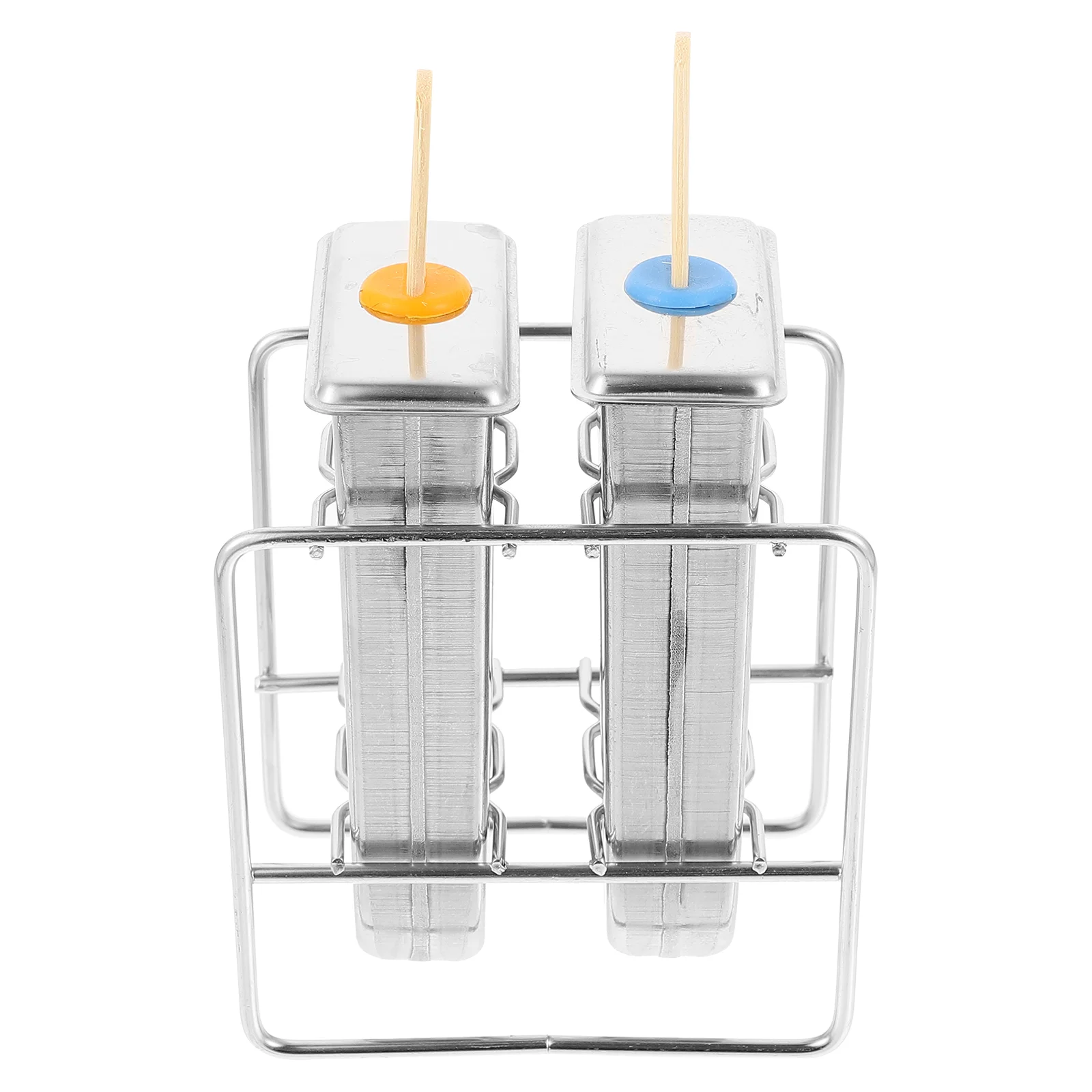 

Homemade Popsicle Mold with 50 Wood Sticks Stainless Steel Ice Maker