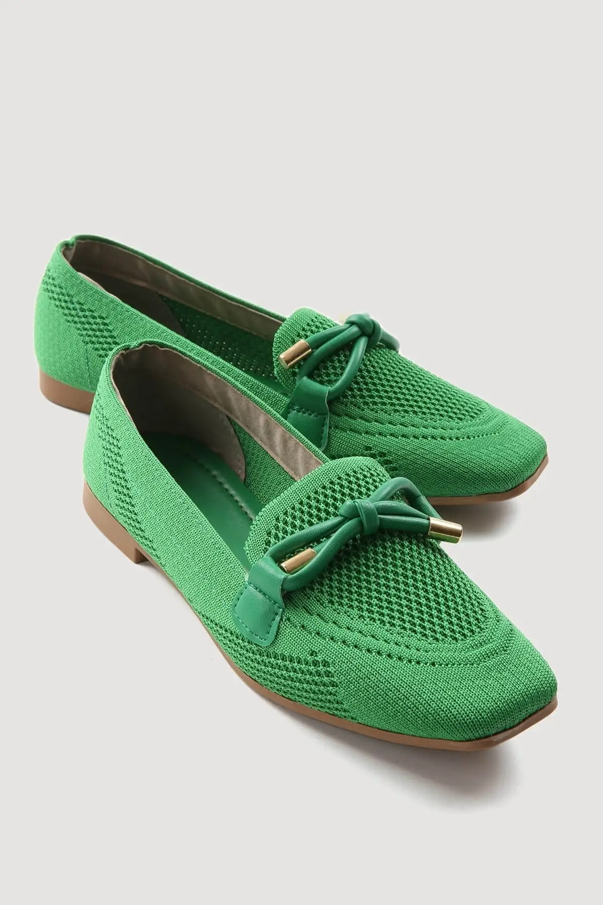 

Women Flats Shoes ribbon Knitwear Knitwear Green Fashion Flats For Ladies Casual Shoes Elegant Flat Summer Footwear