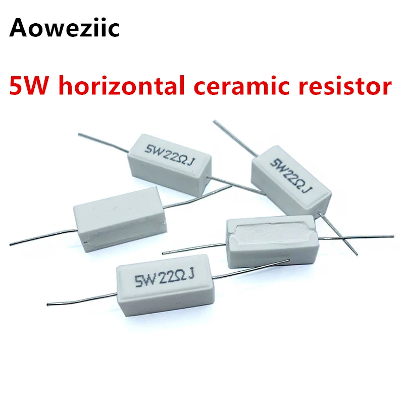 

10Pcs 5W 3.9RJ 4ΩJ 4.3R 4.7R 5RJ 5R1J 5.6R 6R 6.2R 6.8R 7.5R 8RJ 8R2J 9.1R OHM Horizontal Cement Resistance Ceramic ±5% RX27 SQP