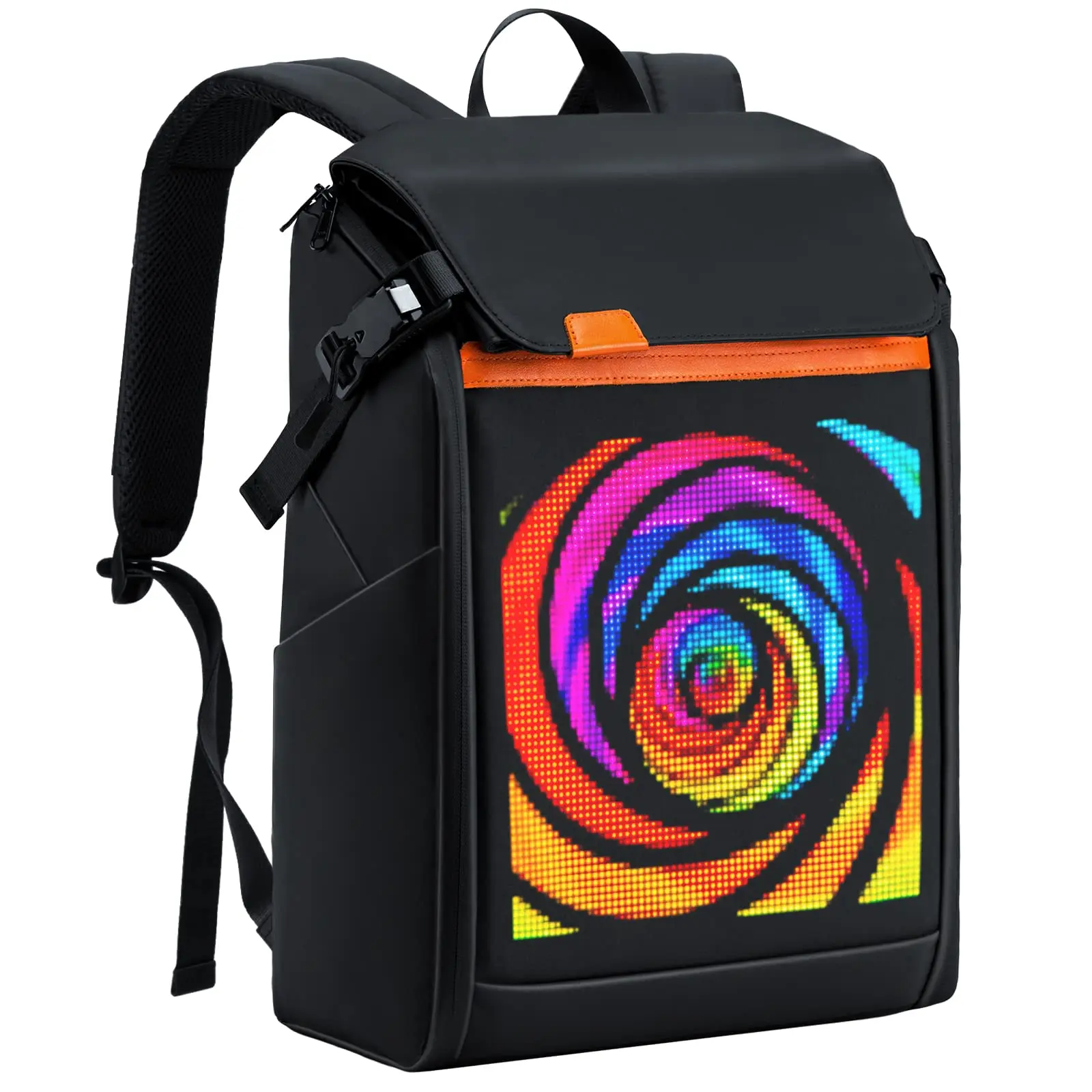 Crelander LED Backpack Pix Bag Waterproof Bluetooth Version Large Capacity Travel Outdoor Smart With Interactive Display Screen