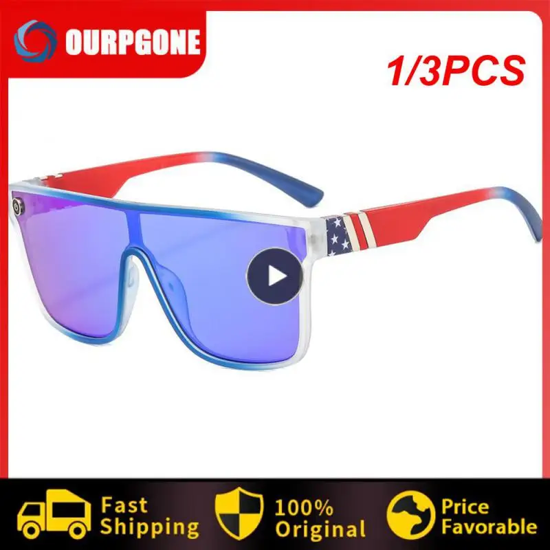 

1/3PCS New Sunglasses Outdoor Sports Cycling Glasses Large Frame Colorful Siamese Glasses For Sun Protection Travel UV400