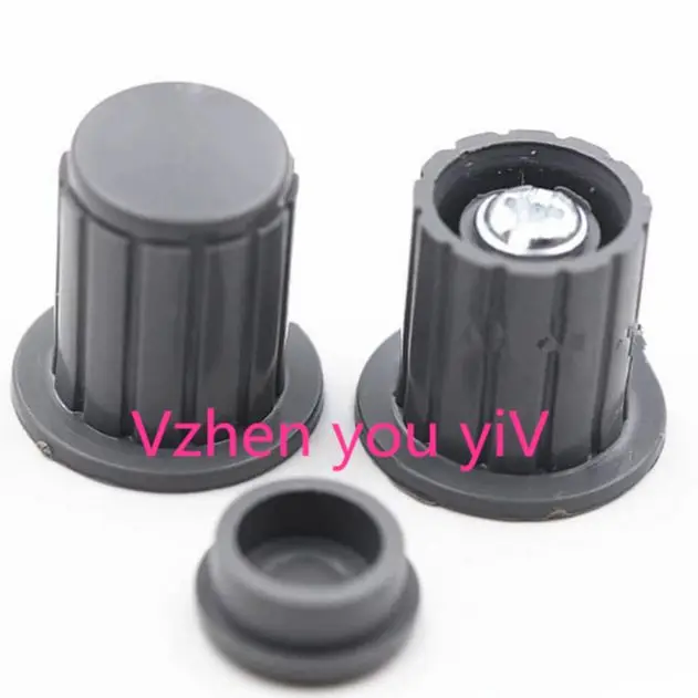 

50pcs/lot Grey / black hat WXD3-13-2W | copper core WH5-1A WX14-12 potentiometer knob knob