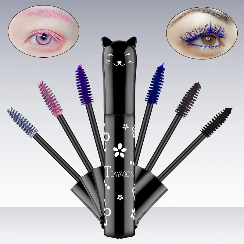 

Color Mascara Black Dense Long Lasting Cream Curly Waterproof Not Easy Shading Eyes Makeup Tools Eye Mascara Women Cosmetics