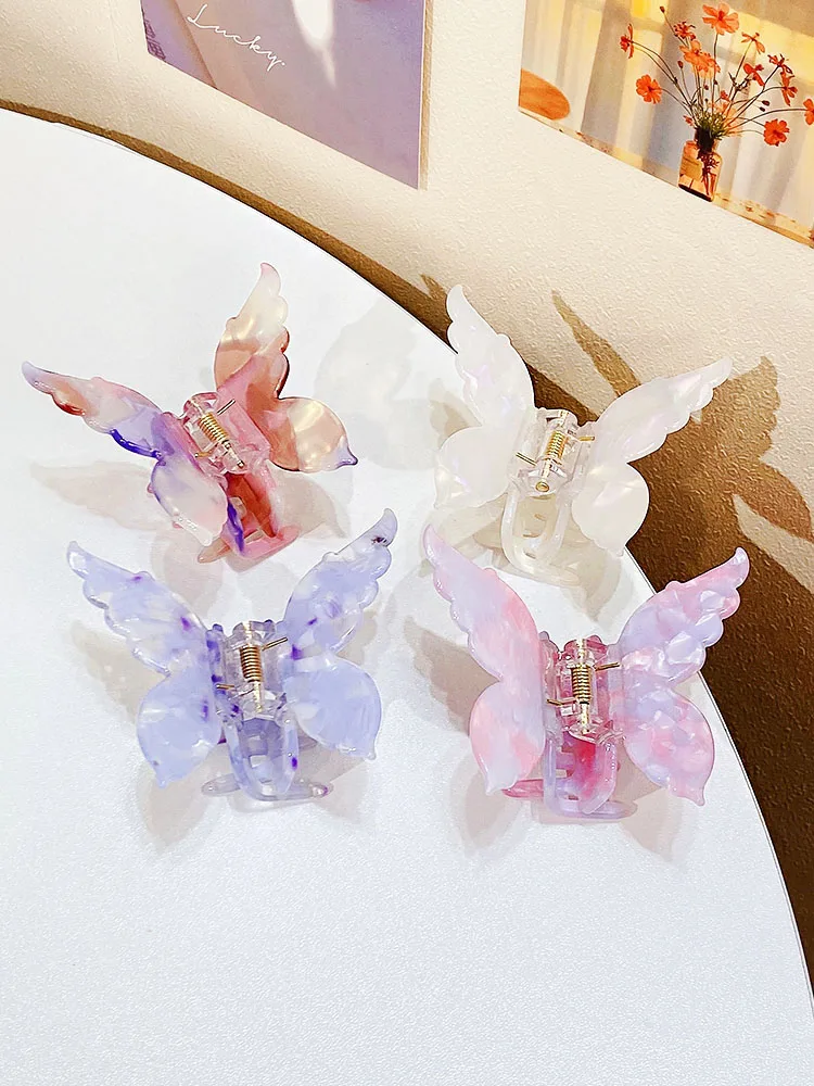 Ful Butterfly Hair Claws Elegant Hair Decorate Hairpins Long Hair Hold Headband Hair Accessories