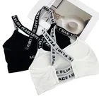 Женский спортивный бюстгальтер для фитнеса с буквами, бюстгальтер для йоги, бега, йоги, тренажерного зала, фитнеса, кроп-топ, женский бюстгальтер пуш-ап, Спортивные Бюстгальтеры топ женский