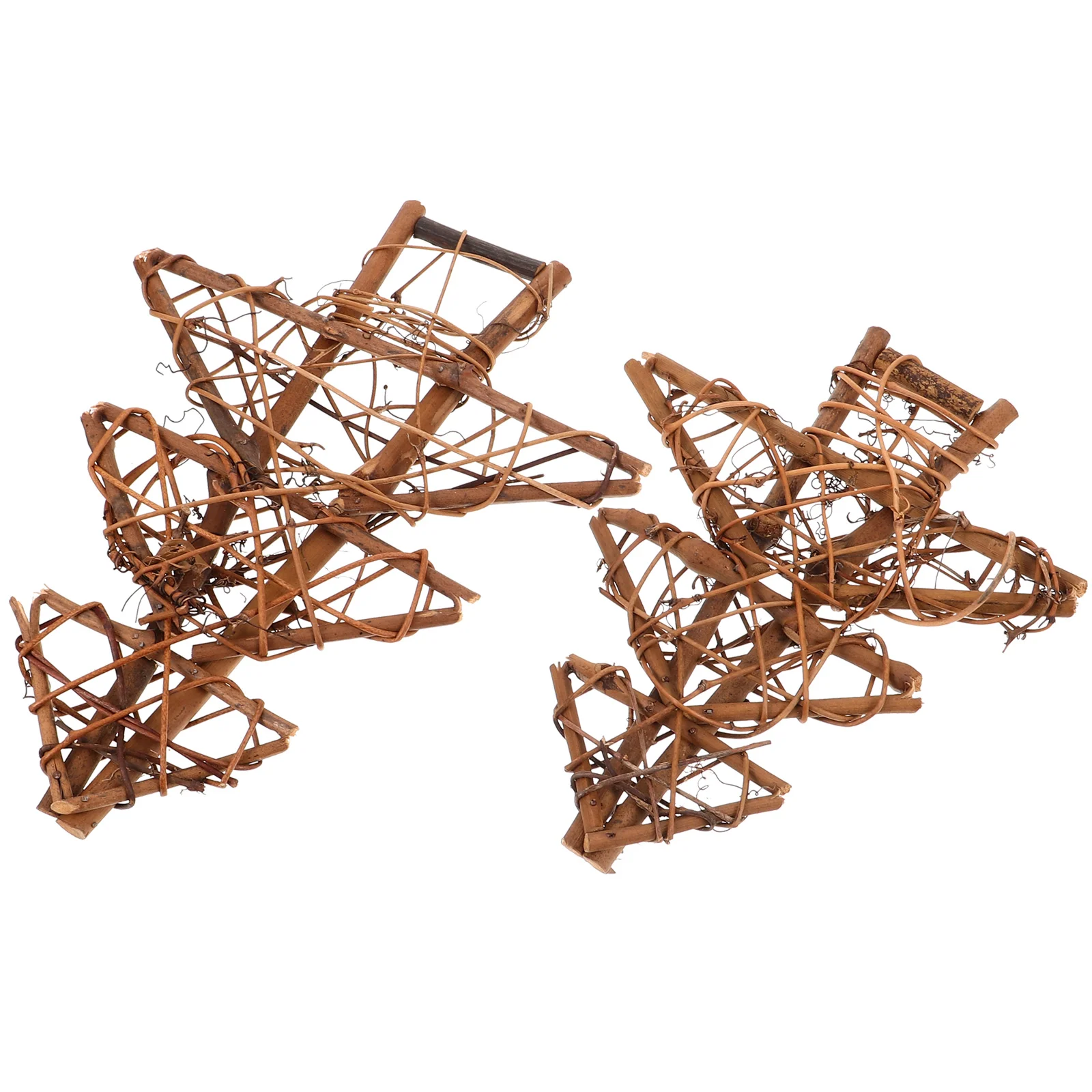 

2 Pcs Christmas Tree Wreath Garland Plain Wreaths Decorating DIY Supplies Xmas Ornaments Vine Rattan Grapevine Crafts