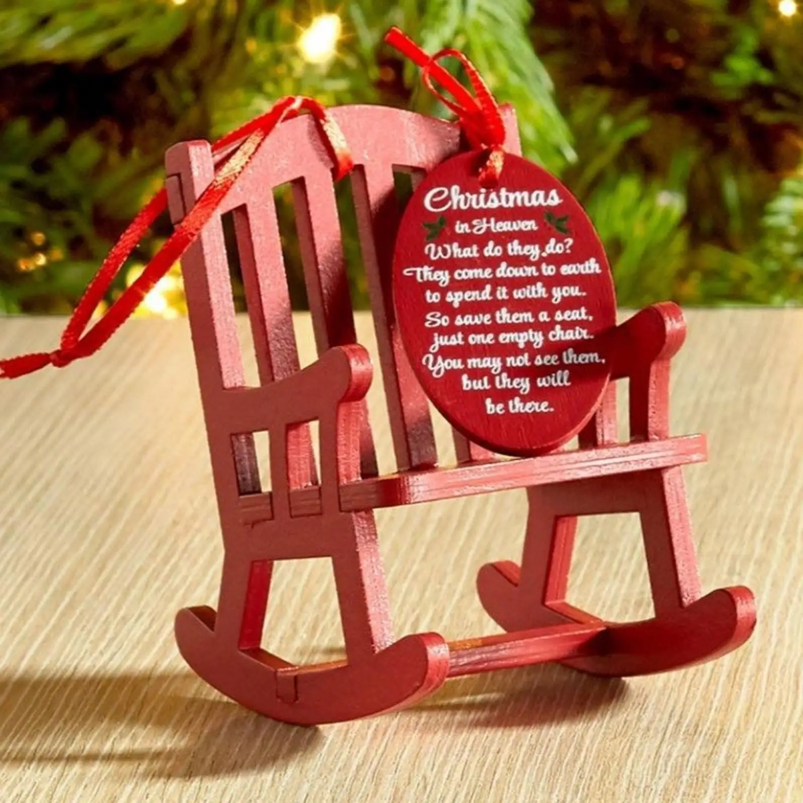 Christmas Rocking Chair Ornament Decor Festival Gift Anniversary Party