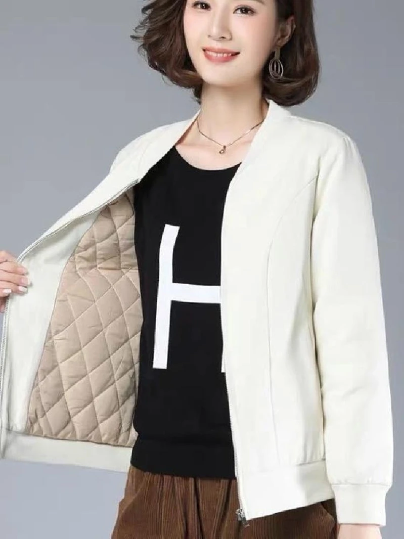 Толстое короткое пальто с тканевой флисовой подкладкой женское осенне-зимнее