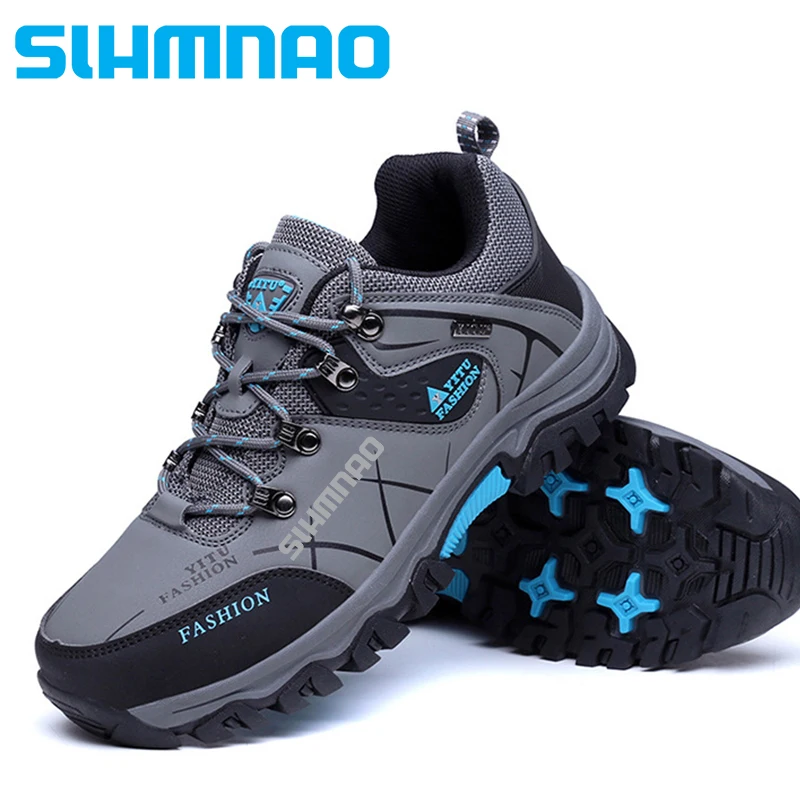 

Осенне-зимняя водонепроницаемая обувь для рыбалки, нескользящая кашемировая обувь с низким верхом, с изоляцией для снега, Уличная обувь для походов и альпинизма, 2023