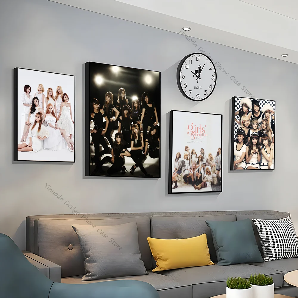 K-Pop Girls Generation SNSD Постер Высококачественный Винтажный Принт Для Девочек