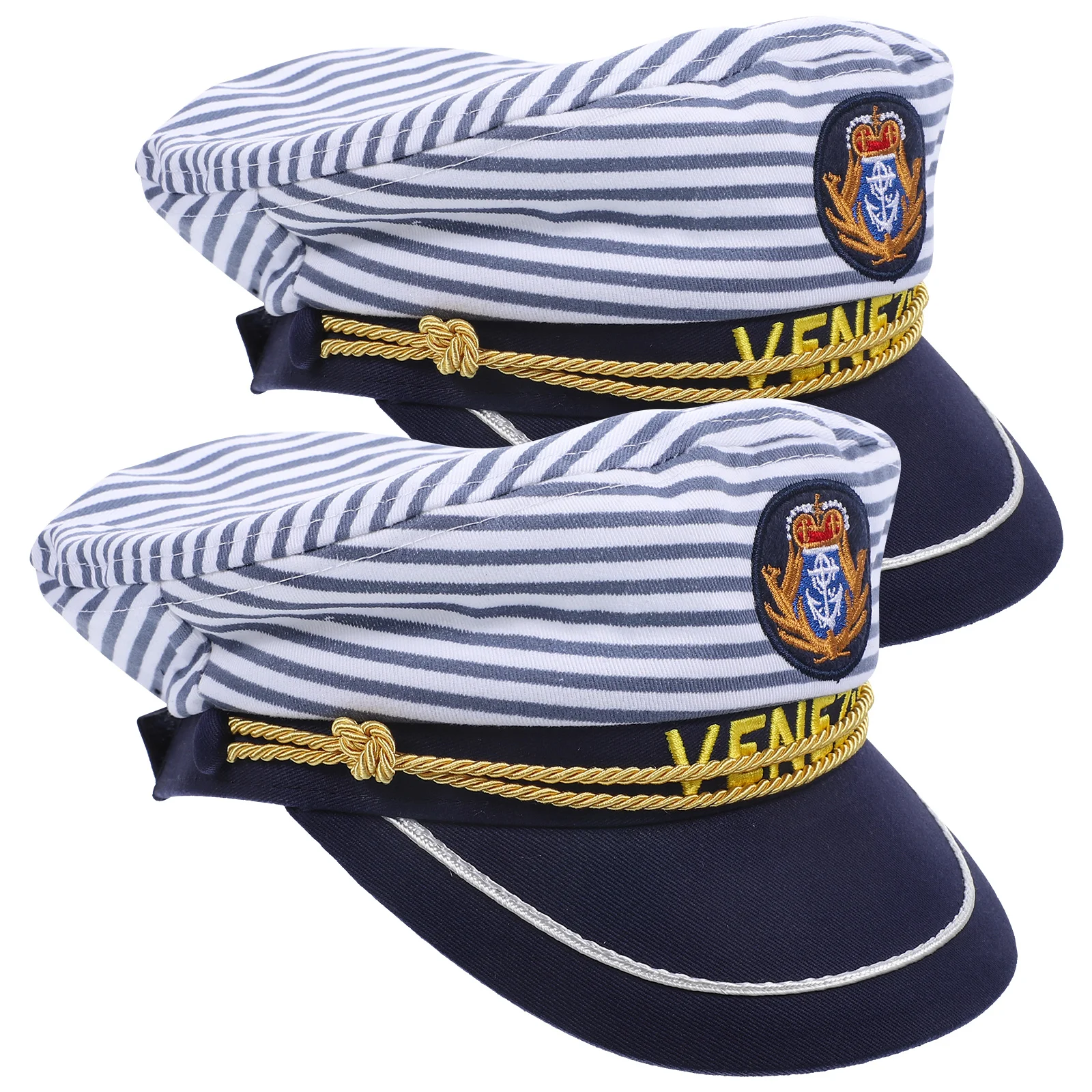 

2pcs Captain Hat Boat Captain Hat Sailor Hat Beret Hat Party Clothing Accessory