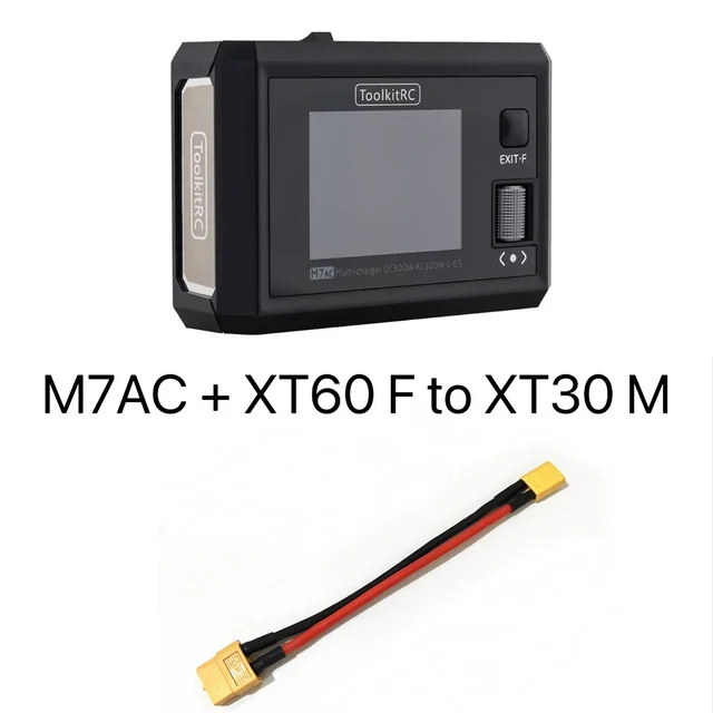 ToolkitRC M7AC + XT60 female to XT30 male adapter