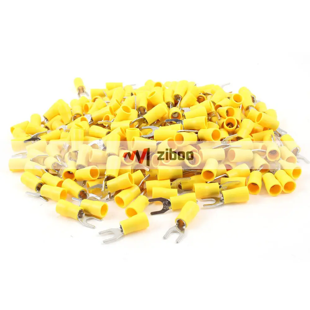 

500 шт., SV5.5-5 предварительно Изолированная вилка, желтая клемма для проводов AWG 12-10, всего 9 мм, ✦Kd