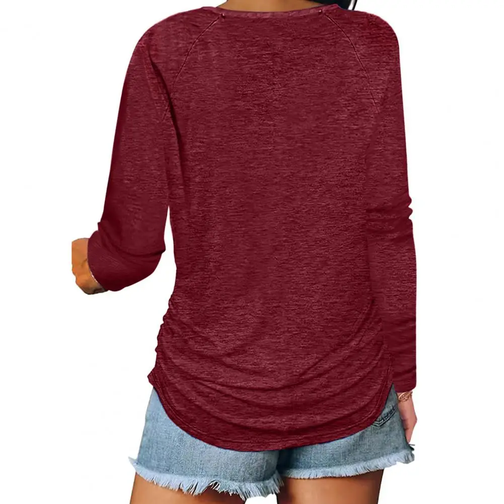 

T-shirt Top Classic Stretchy V Neck Autumn Solid Color Lady Tunic Blouse Female Clothing Women Pullover Lady Jumpers