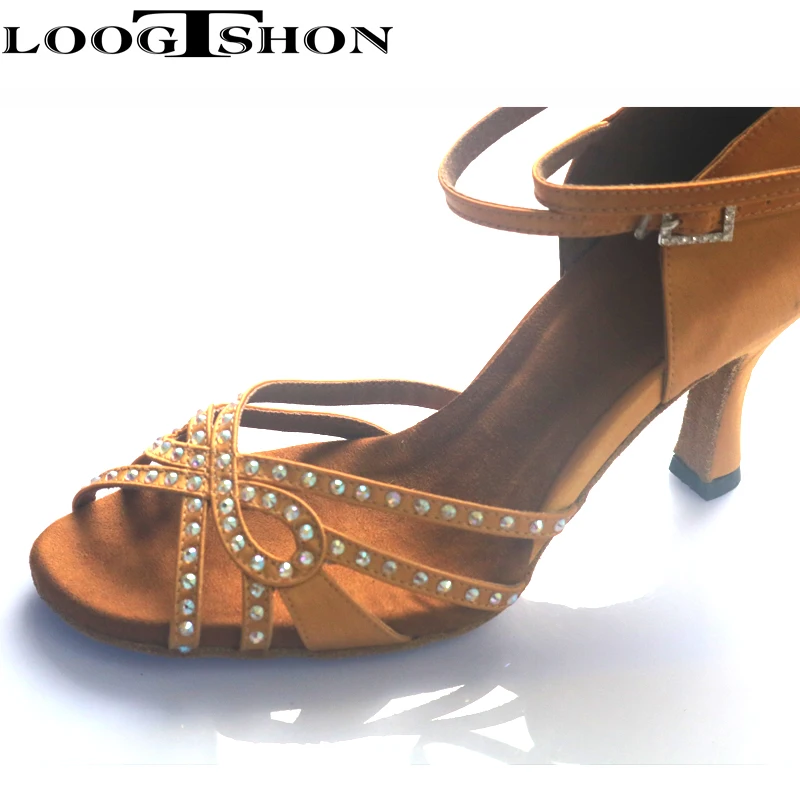 Loogtshon  latin dance shoes woman... shoes women Salsa dance shoes women Professional tango Latin Shoes style high