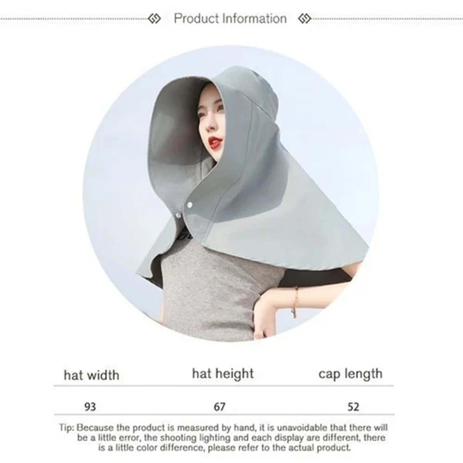 

Sun Protection Fishmen Hat Fashion Ladies Sun Protection Bucket Hat Anti-UV Washable Beach Hats