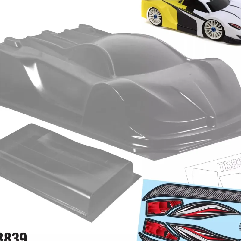 TB839 1/8 подлинный GT 325 мм прозрачный корпус из поликарбоната толщина 0 8 с двойными