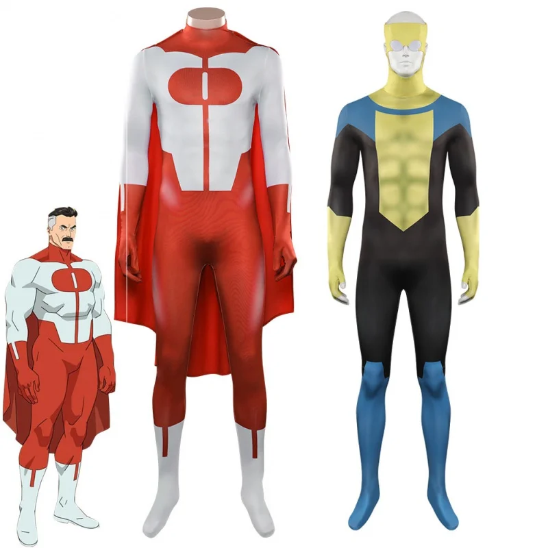 

Invincible Omni Man Mark Nolan Cosplay Costume Jumpsuit Cloak Outfits Halloween Carnival Party Suit For Adult Men Male Disguises