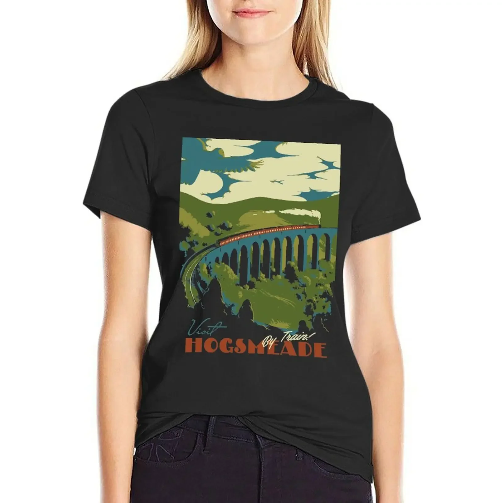Женская футболка с графическим принтом визит Hogsmeade