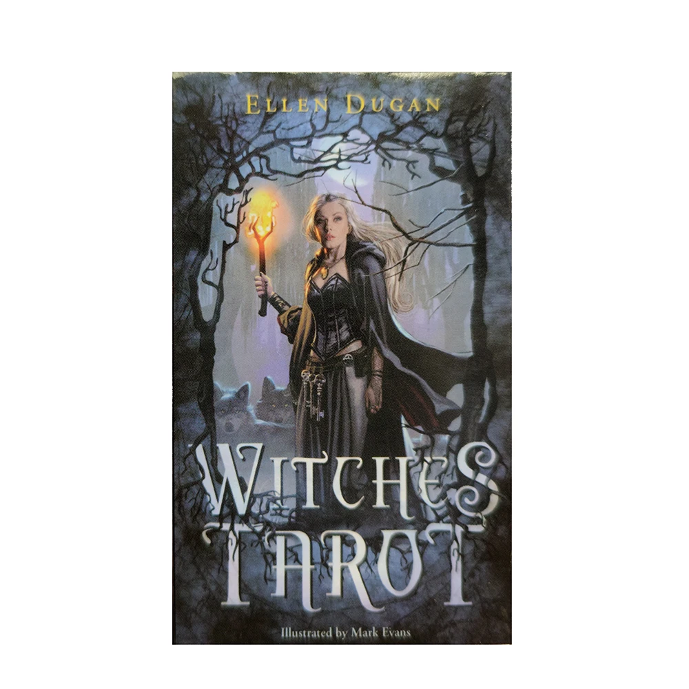 Набор карт Таро для гадания ведьмы 78 лазерных с английским PDF-книгой начинающих