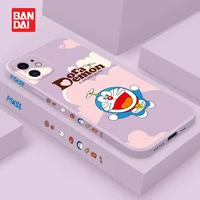 bandai doraemon phone case for iphone 13 13pro 12 12pro 11 pro x xs max xr 7 8 plus anti fall kawaii cartoon back covers shell