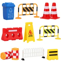 5 16 pcs traffic road sign kids race car theme party supplies children birthday gifts roadblock educational toys racing decor