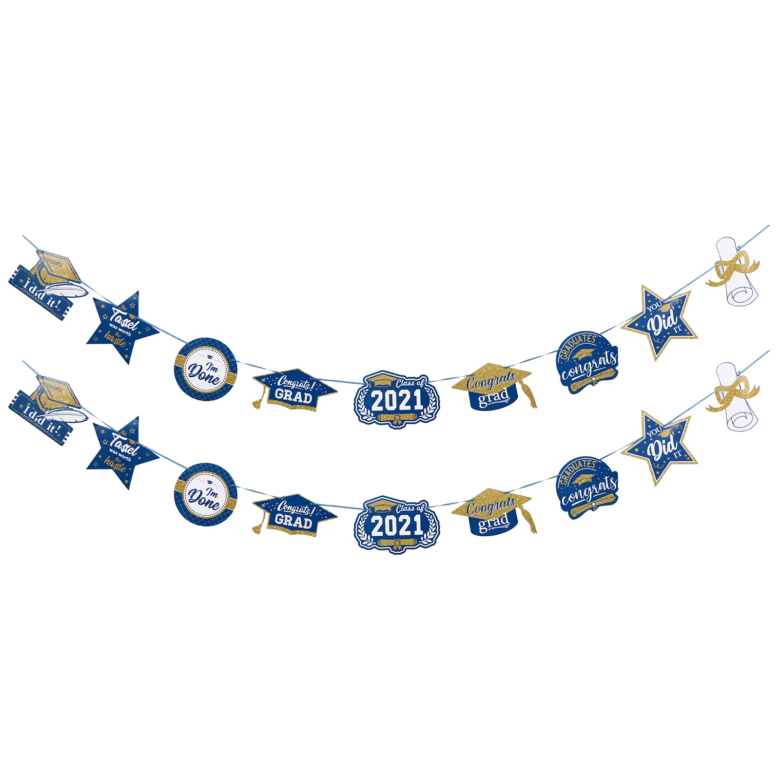 

Graduation Banner Partydecor Background Ceiling Class Decorative Celebration Style Hanging Garland Decorations Decoration Blue