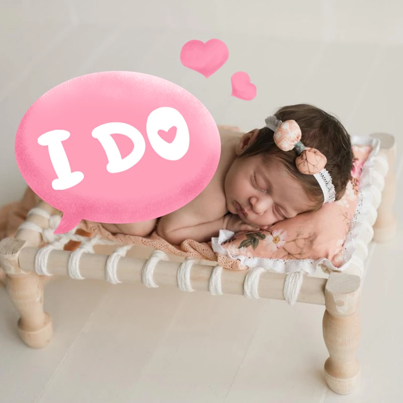 

Hand-made Bed Baby Retro Wooden Crib Photography Props Photo Studio Newborn Photo Shooting Auxiliary Modeling Accessories