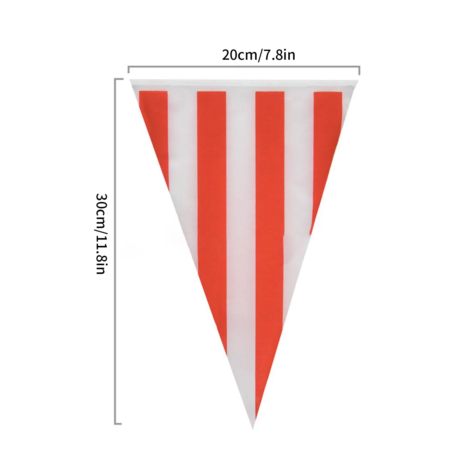 The Carnival Themed Party Pennant Banner Plastic Red White Striped Garland Flag Triangle Bunting for Circus Birthday Party Decor images - 6