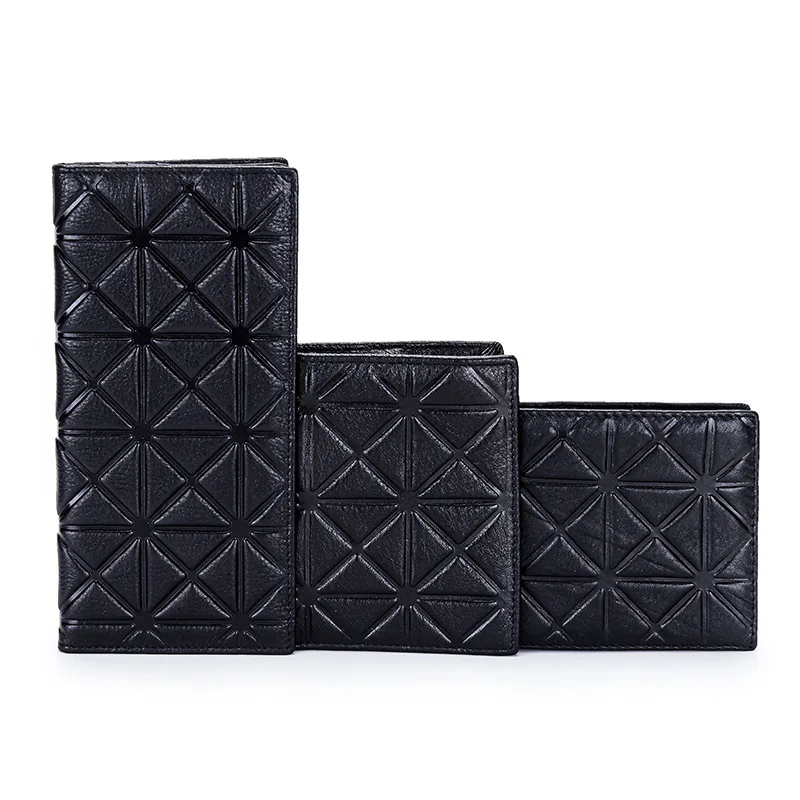 Genuine Leather Wallet for Men Japan Fashion Brand Design Slim Bifold Long Wallet Luxury Short Small Money Purse Male Cardholder
