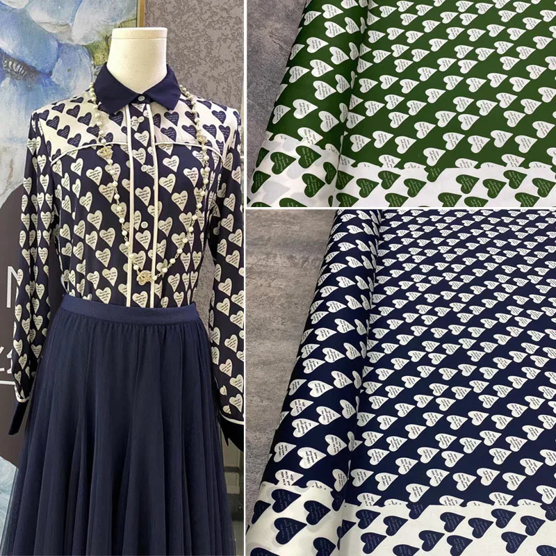 

Love Printing Elastic Heavy Joe Printing Fabric 25 Mmmi Mulberry Silk High-end Clothing Fabric Vip Sewing Handmade Div Character