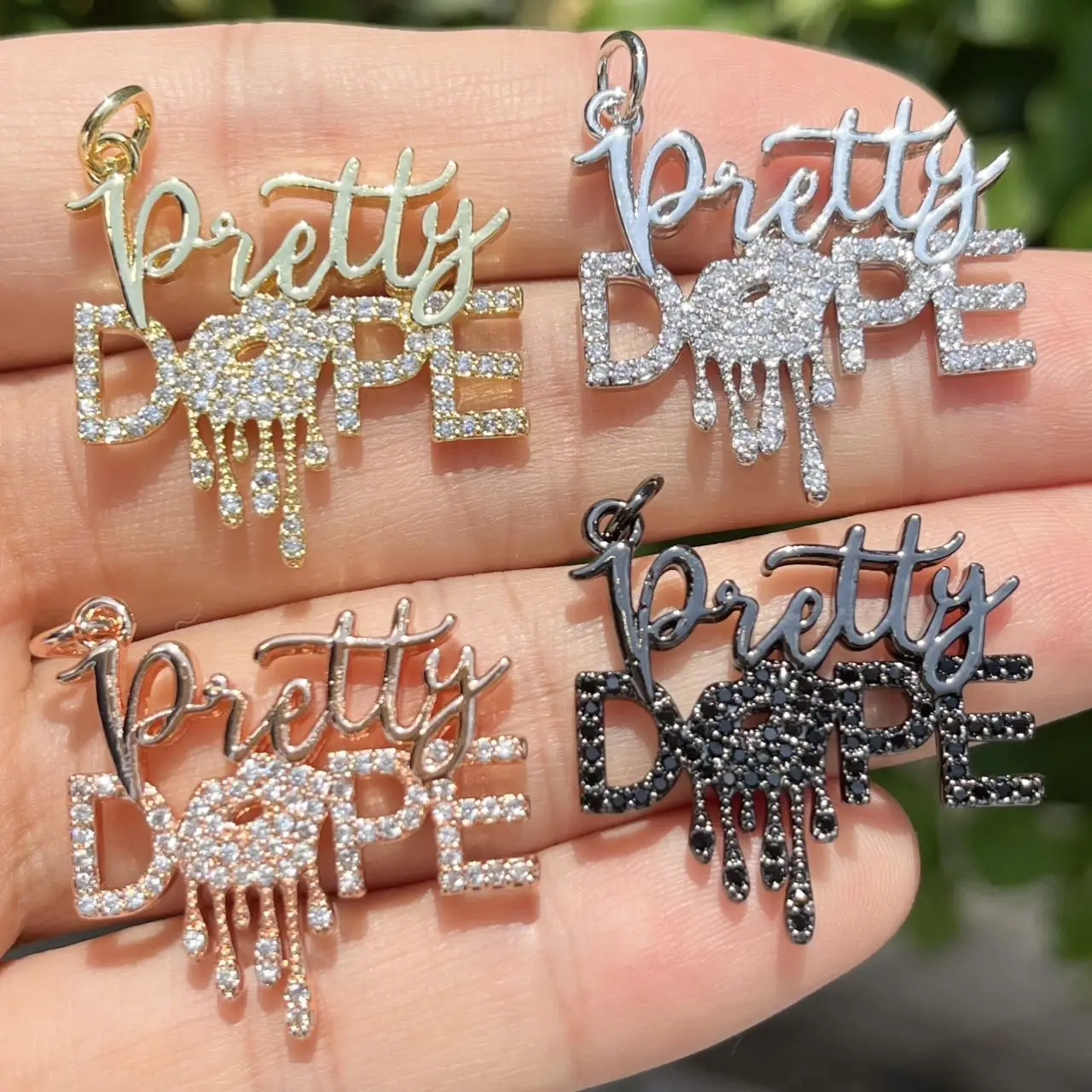 5 шт. женский кулон с фианитом