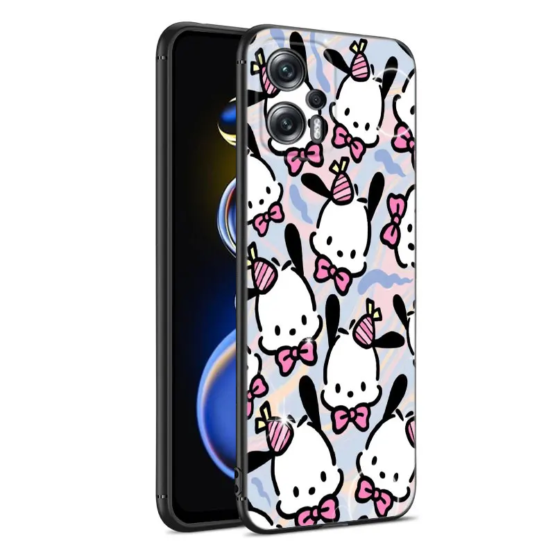 Черный силиконовый чехол для телефона с милой собакой Pochacco Xiaomi POCO X3 X4 NFC F4 GT F5 F6 M4 M6