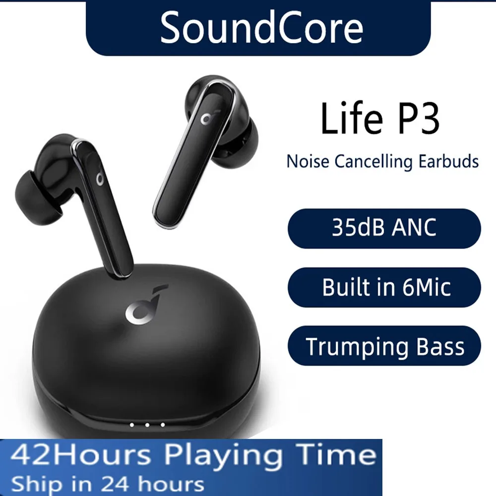 Новые шумоподавляющие наушники Soundcore Life P3 TWS от Anker басы 6 микросхем для четких