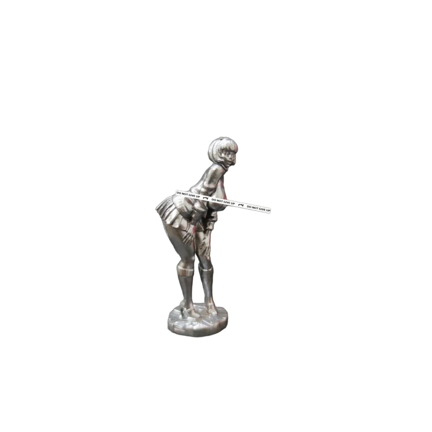 

​​7cm Antique Copper Mini Skirt Girl Figurine - Inspirational Collectible Statue for Home Desk Decor​​