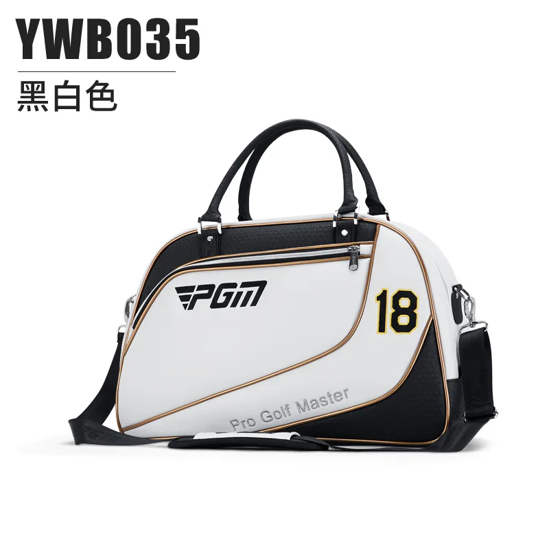 Men's Golf Clothing Bag Microfiber Leather Waterproof PU Ball Bag Large Capacity Clothes Storage Independent Shoes Lightweight