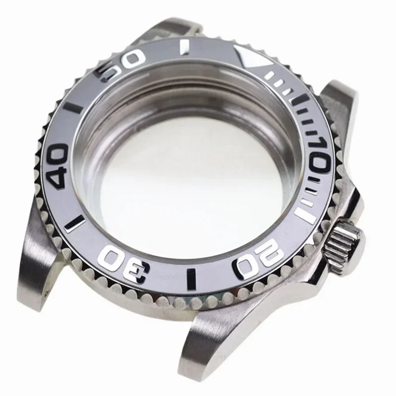 Серебристый корпус механических часов из нержавеющей стали 40 мм дизайн яхты