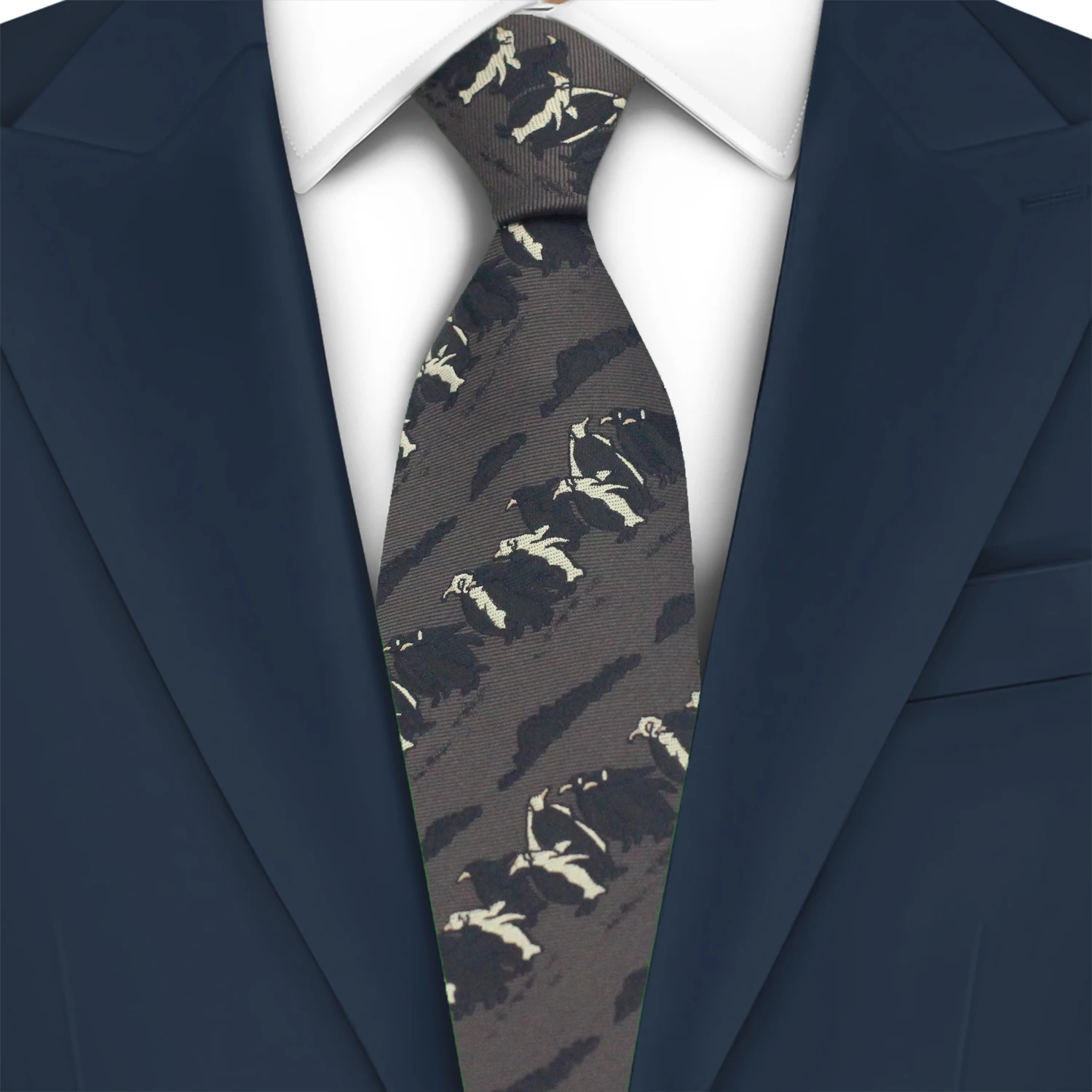

LYL 8CM Brown Neckties Anime Tie Elegant Penguin Pattern Men Ties Free Shipping Wedding Gift Suit Accessories for Gentleman