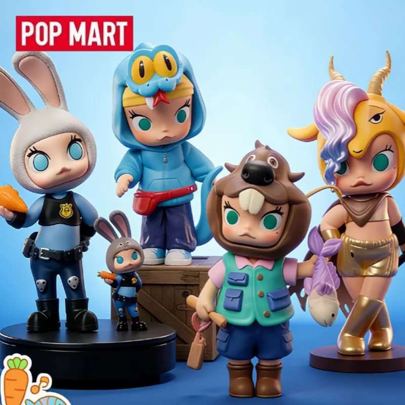 Фото POPMART MOLLY X ZOOTOPIA Серия: Оригинальная таинственная коробка-сюрприз (Blind Box) с игрушками, куклами, милыми аниме-фигурками для рабочего стола №1