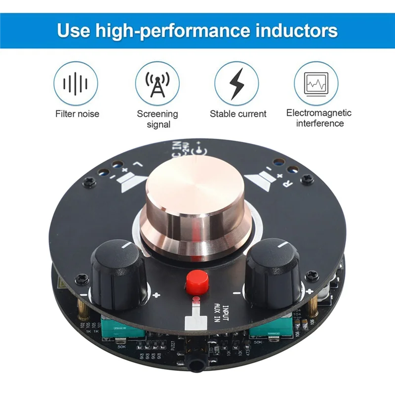 

D-50A Digital Tone Bluetooth Amplifier Board TPA3116 2X50W Dual Channel Stereo Class D Audio Amplifier Board DC18V-24V