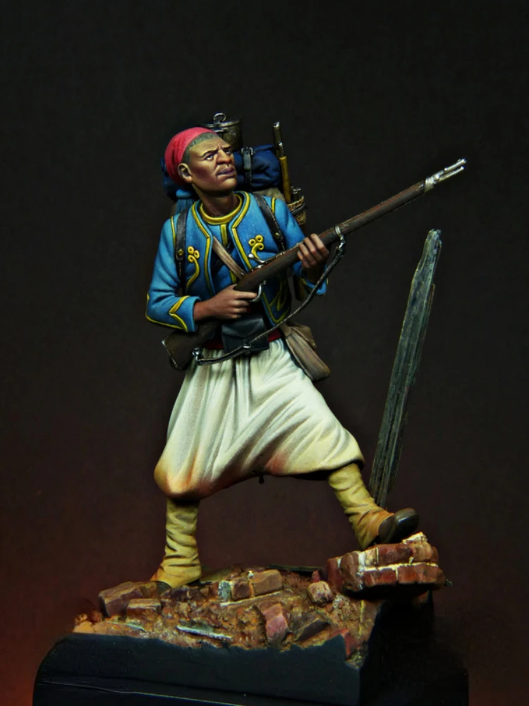 1/24 масштаб Строительный набор старинный военный миниатюрный французский солдат