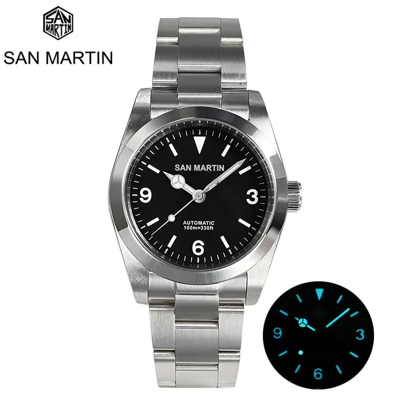 

Часы San Martin Мужские Наручные с автоподзаводом, 36 мм, Водонепроницаемость 100 м