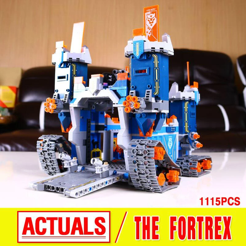 

New 1115pcs Knights The Fortrex Castle Base 10490 Dolls Building Blocks Children Toys Nexus Compatible With 70317 Christmas Gift