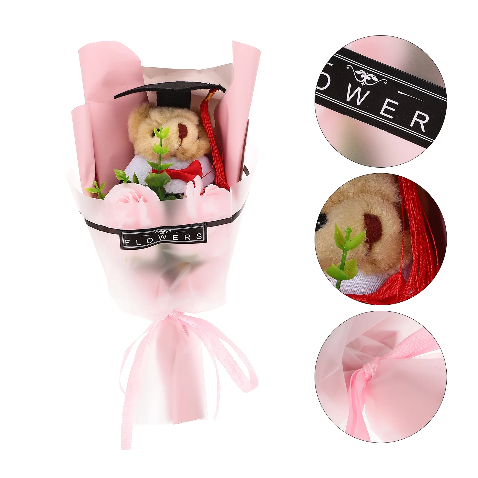 

Dr Bear Bouquet Ornament Graduation Flower Party Favor Favors Banquet Decor Gift Presents The