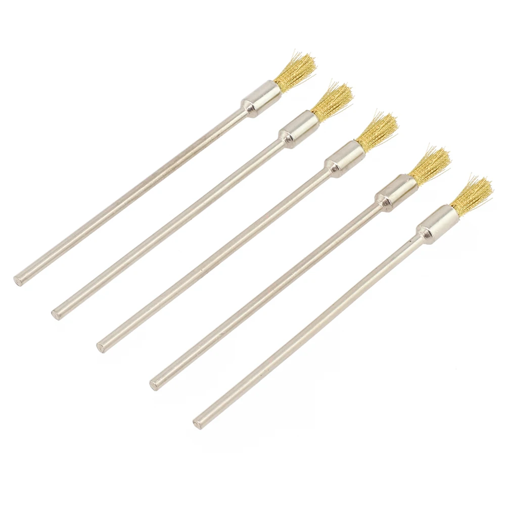 

Wire Brushes Make your cleaning and polishing tasks easy with our pack of 5 Brass and Stainless Steel Wire Brushes!