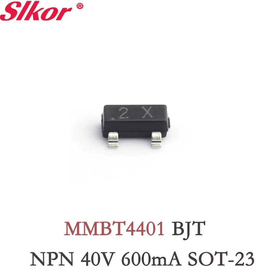 

10PCS Original MMBT4401 NPN 40V 600mA SOT23 SMD Bipolar BJT Transistor set kit