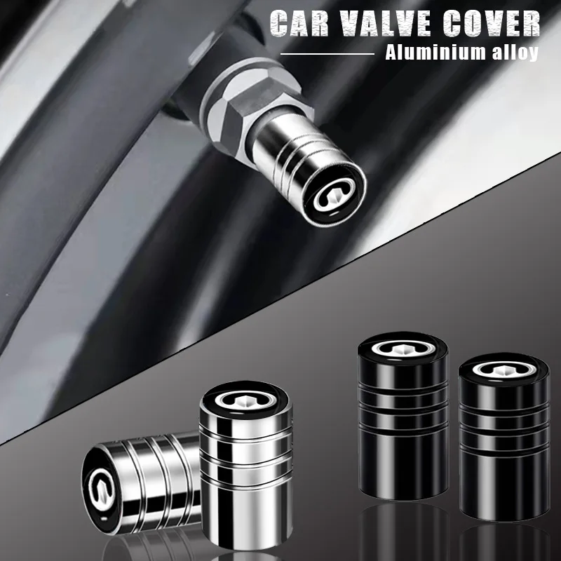 

4Pcs Metal Car Hub Valve Nozzle Stem Cover for Cadillac Escalade XT4 XT5 XTS SRX CT4 CT5 CT6 ATS CTS SLS SLR XLR Car Accessories