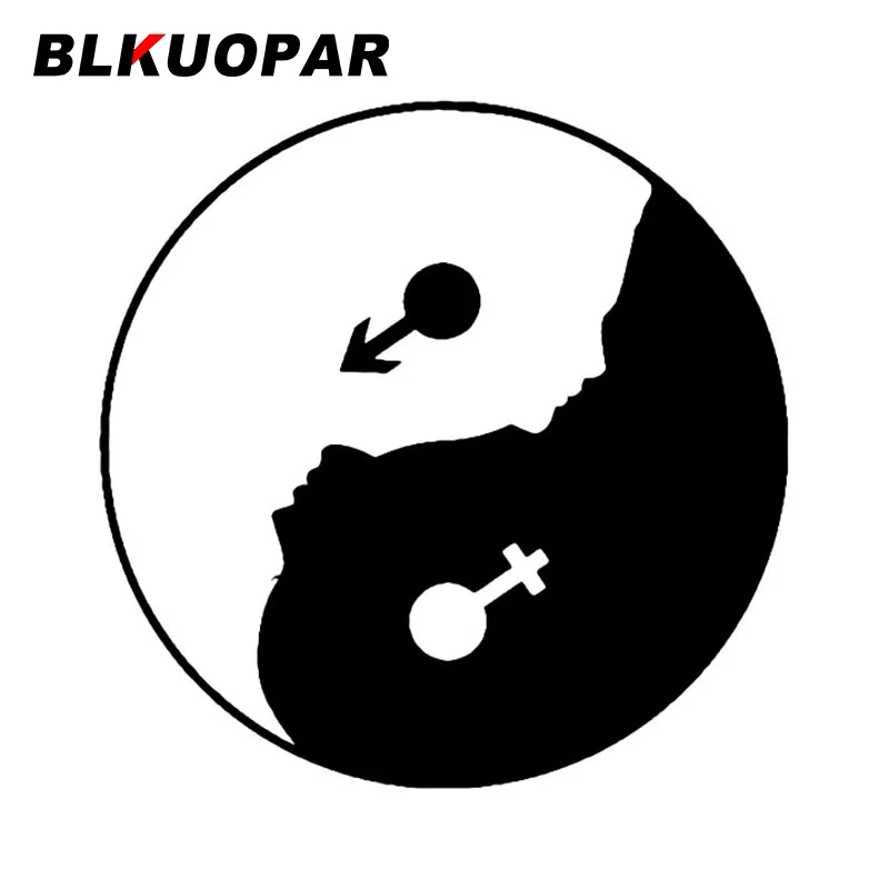 

BLKUOPAR Инь Ян женщина мужчина лицо смешные наклейки для автомобиля RV аниме персональная наклейка водонепроницаемый бампер графика караван т...