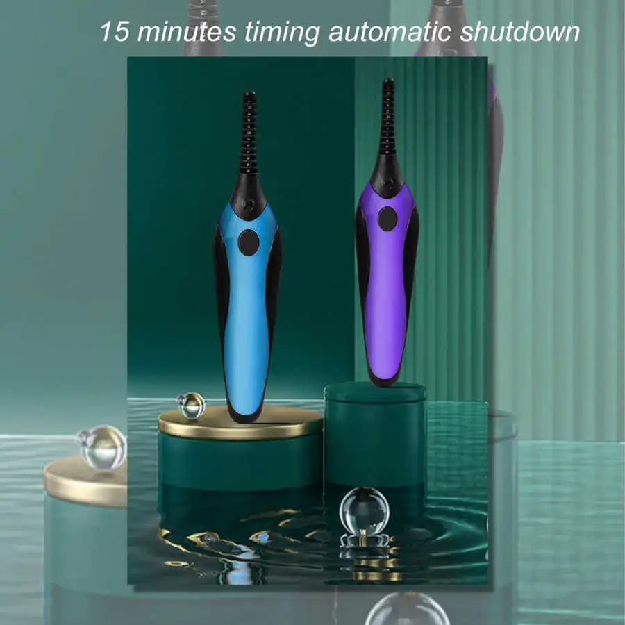 

Portable Long Lasting Electric Heated Eyelash Curler 3 Gears Temperature Control Handheld Lash Curler Makeup Tool Kits